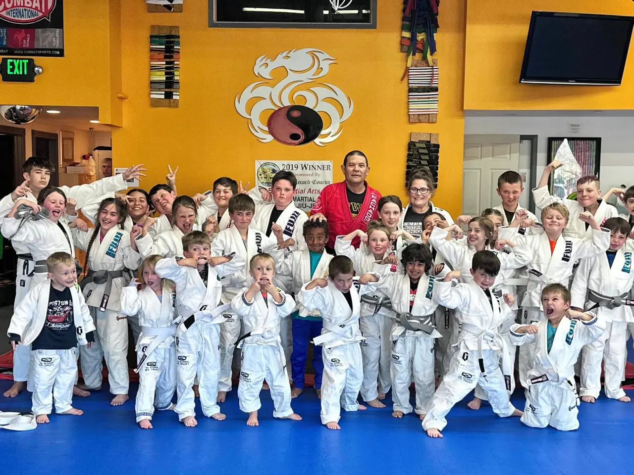 Kids learning martial arts skills at West Coast Martial Arts